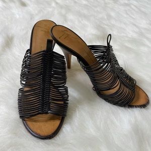 Great condition Brown Giuseppe mules size 36